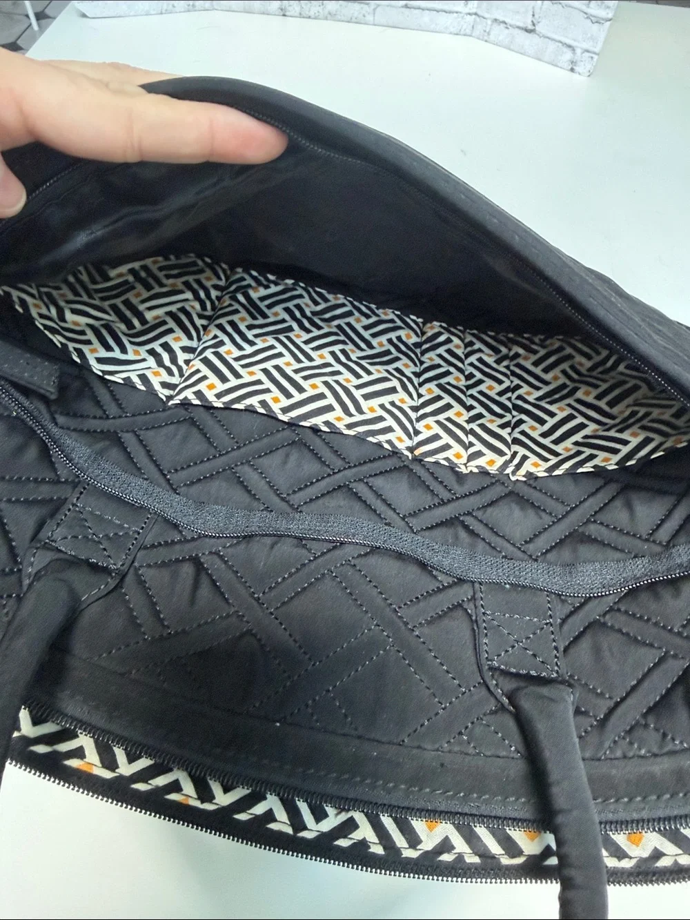 Vera Bradley Black Quilted Laptop Bag